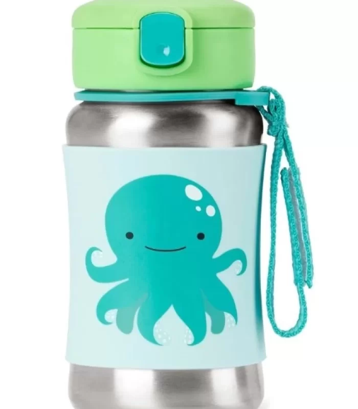 Skip Hop Zoo Pipetli Paslanmaz Çelik Suluk 350 Ml Ahtopot