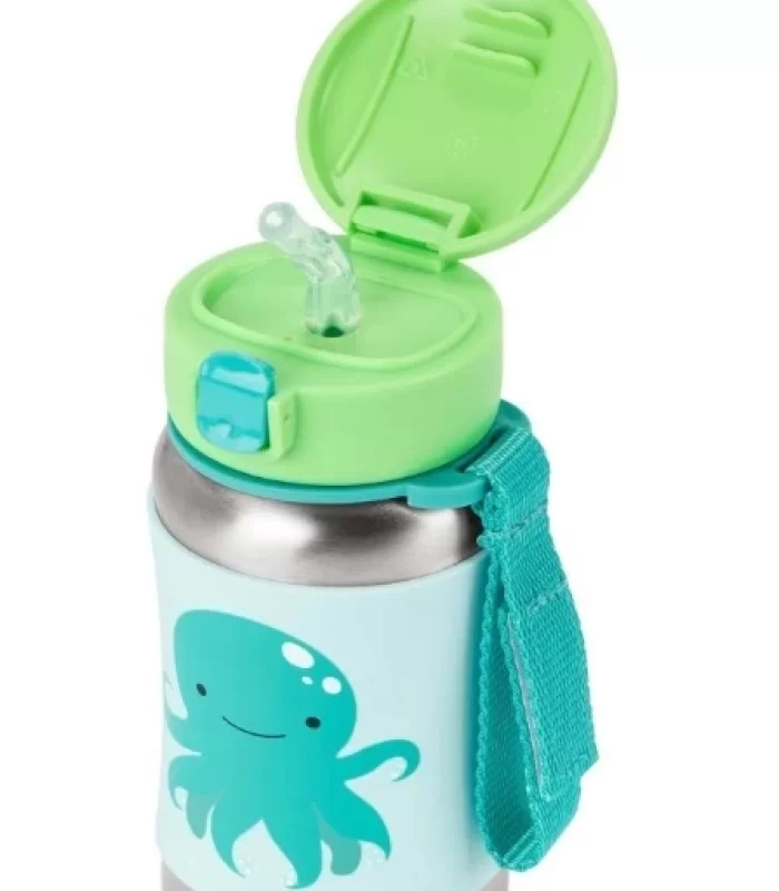 Skip Hop Zoo Pipetli Paslanmaz Çelik Suluk 350 Ml Ahtopot
