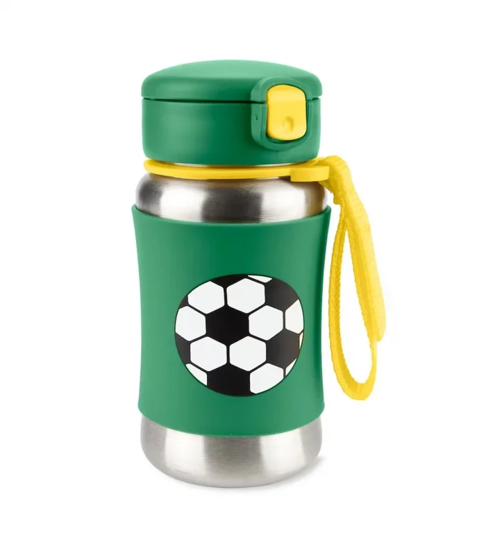 Skip Hop Zoo Pipetli Paslanmaz Çelik Suluk 350 ml Futbol