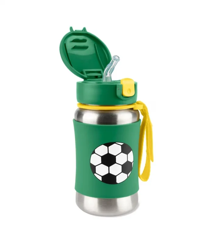 Skip Hop Zoo Pipetli Paslanmaz Çelik Suluk 350 ml Futbol