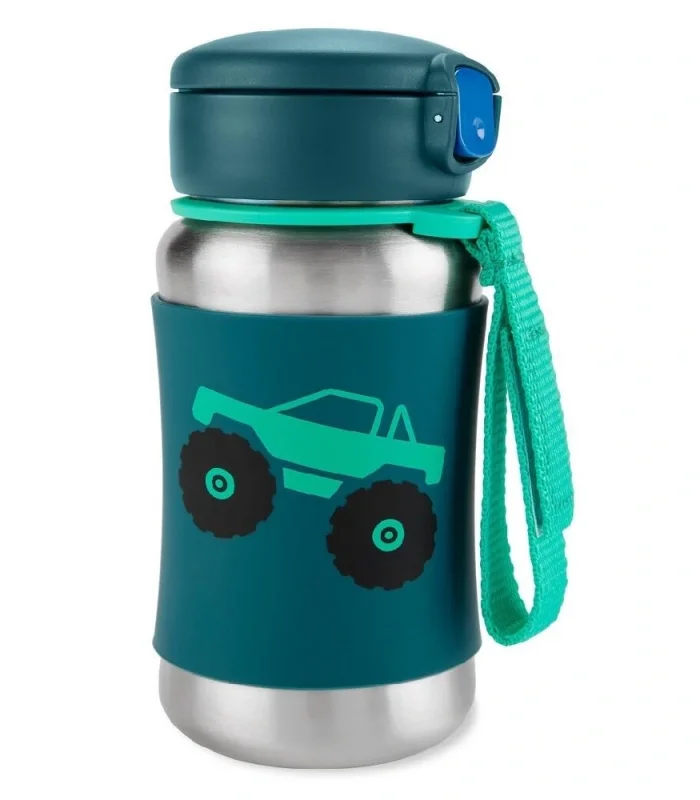 Skip Hop Zoo Pipetli Paslanmaz Çelik Suluk 350 ml Kamyon