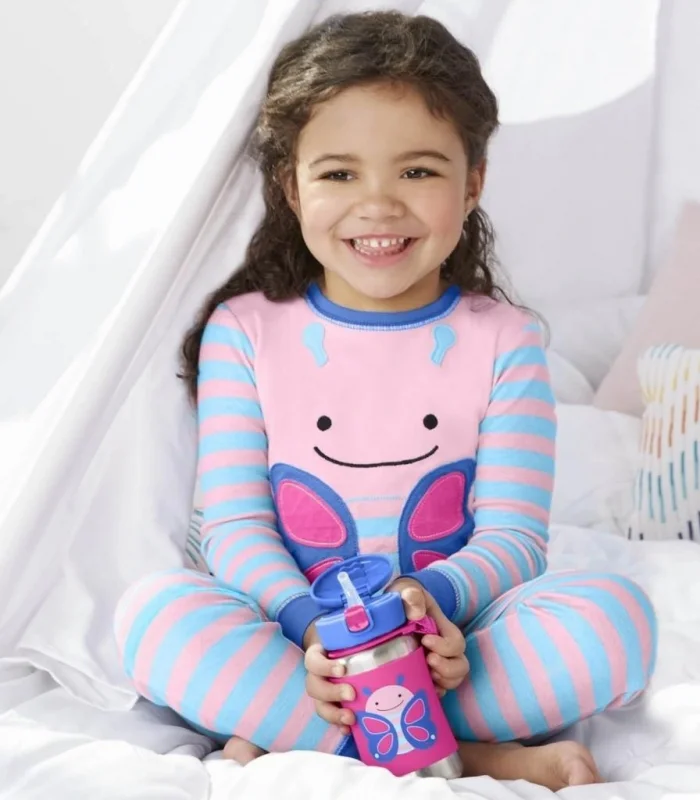 Skip Hop Zoo Pipetli Paslanmaz Çelik Suluk 350 ml Kelebek