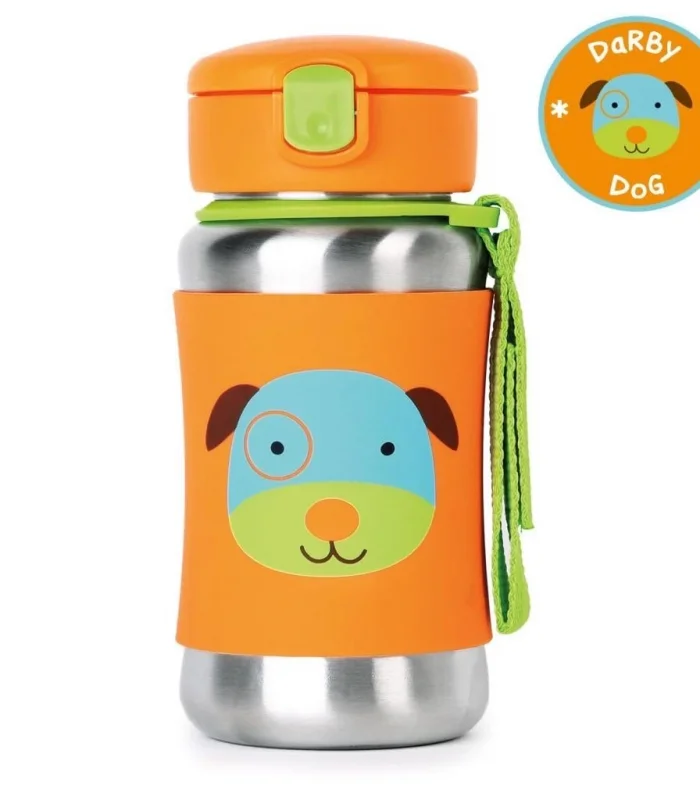 Skip Hop Zoo Pipetli Paslanmaz Çelik Suluk 350 Ml Köpek