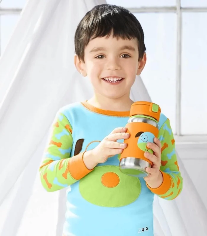 Skip Hop Zoo Pipetli Paslanmaz Çelik Suluk 350 Ml Köpek