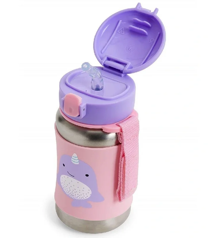 Skip Hop Zoo Pipetli Paslanmaz Çelik Suluk 350 Ml Narwhal