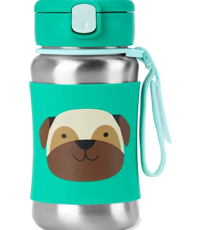 Skip Hop Zoo Pipetli Paslanmaz Çelik Suluk 350 Ml Pug