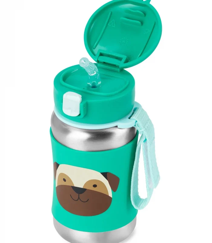 Skip Hop Zoo Pipetli Paslanmaz Çelik Suluk 350 Ml Pug