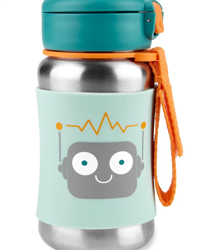 Skip Hop Zoo Pipetli Paslanmaz Çelik Suluk 350 ml Robot