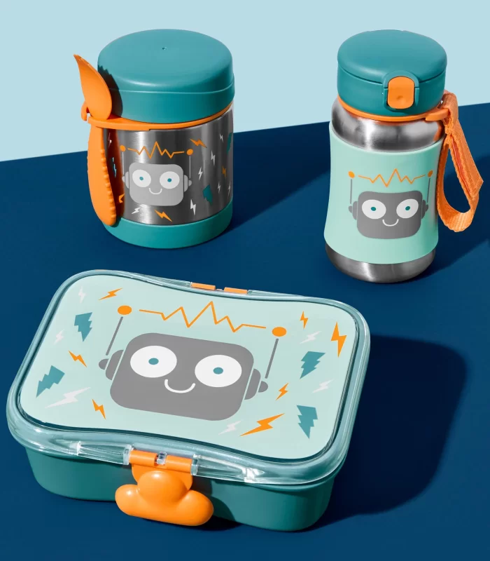 Skip Hop Zoo Pipetli Paslanmaz Çelik Suluk 350 ml Robot