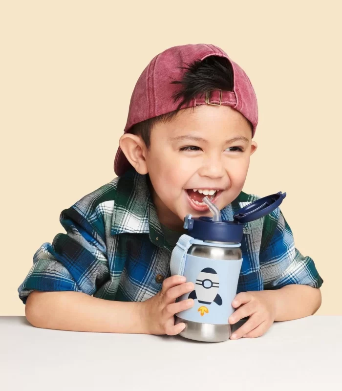 Skip Hop Zoo Pipetli Paslanmaz Çelik Suluk 350 Ml Roket