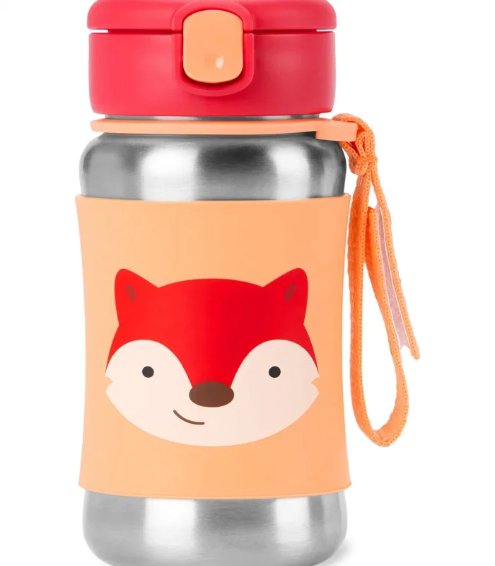 Skip Hop Zoo Pipetli Paslanmaz Çelik Suluk 350 Ml Tilki