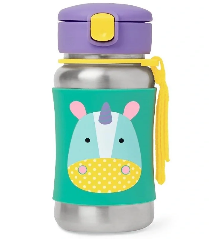 Skip Hop Zoo Pipetli Paslanmaz Çelik Suluk 350 Ml Unicorn