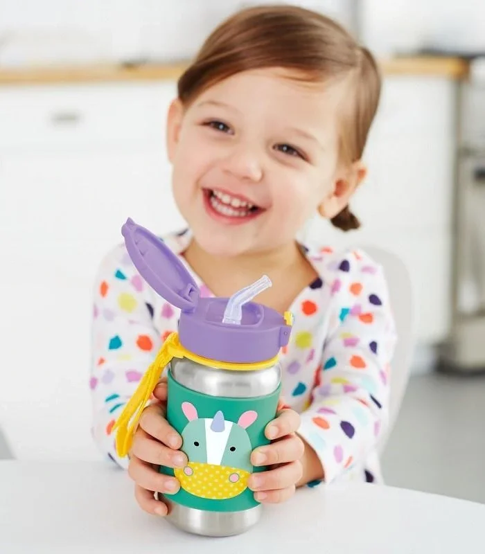 Skip Hop Zoo Pipetli Paslanmaz Çelik Suluk 350 Ml Unicorn
