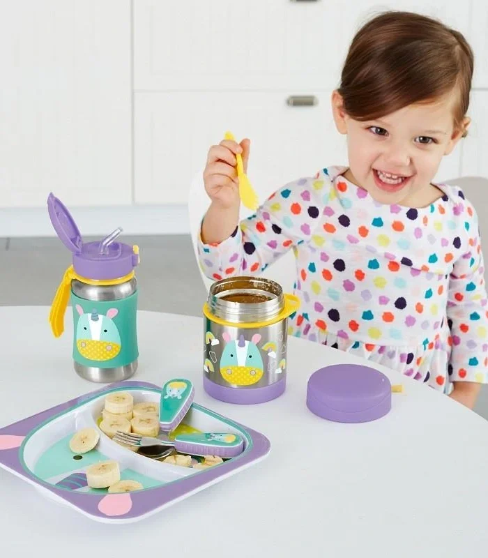 Skip Hop Zoo Pipetli Paslanmaz Çelik Suluk 350 Ml Unicorn