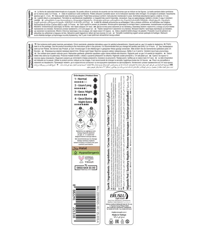 Sleepy Bio Natural Premium Plus Gece Ekstra Ped 14 Adet