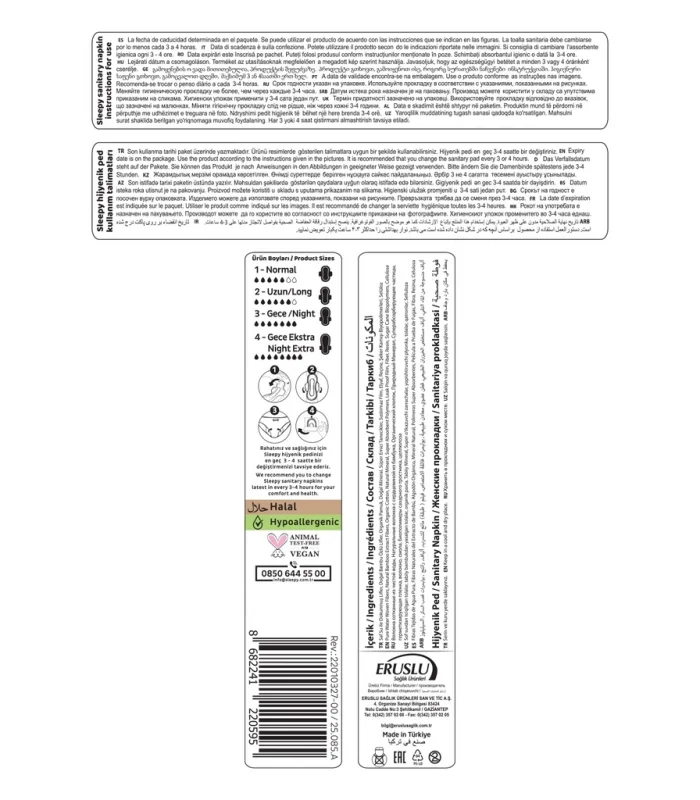 Sleepy Bio Natural Premium Plus Gece Ped 16 Adet