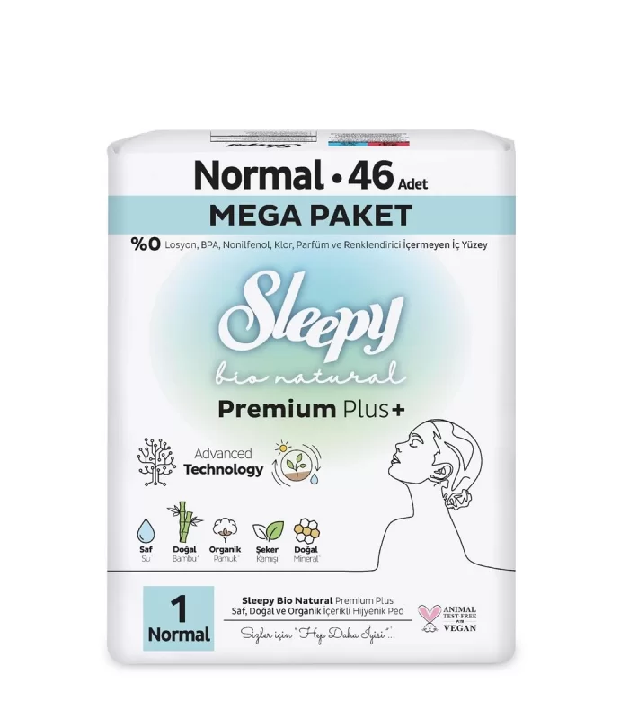 Sleepy Bio Natural Premium Plus Mega Normal Ped 46 Adet