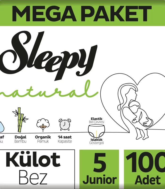 Sleepy Natural Külot Bez Mega Paket 5 Beden 11-18 Kg 100 Adet