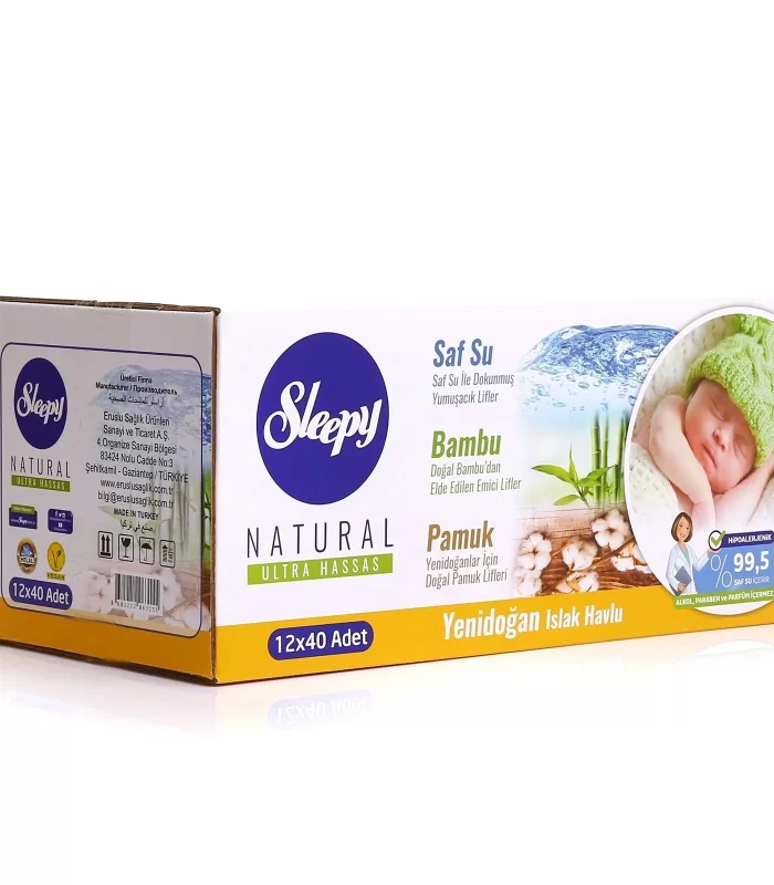 Sleepy Natural Yenidoğan Islak Mendil 12x40 480 Yaprak