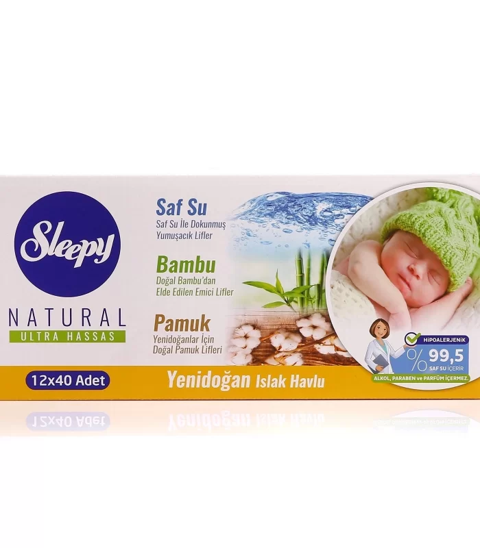 Sleepy Natural Yenidoğan Islak Mendil 12x40 480 Yaprak