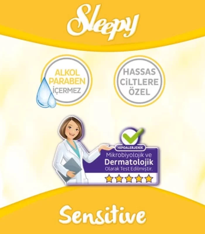 Sleepy Sensitive Islak Havlu Mendil 90 Yaprak 1 adet