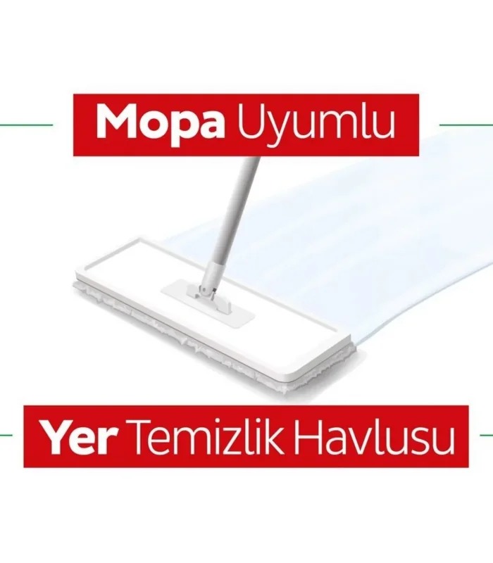 Sleepy Yer Temizlik Havlusu Mop Uyumlu 50 Adet Beyaz Sabun