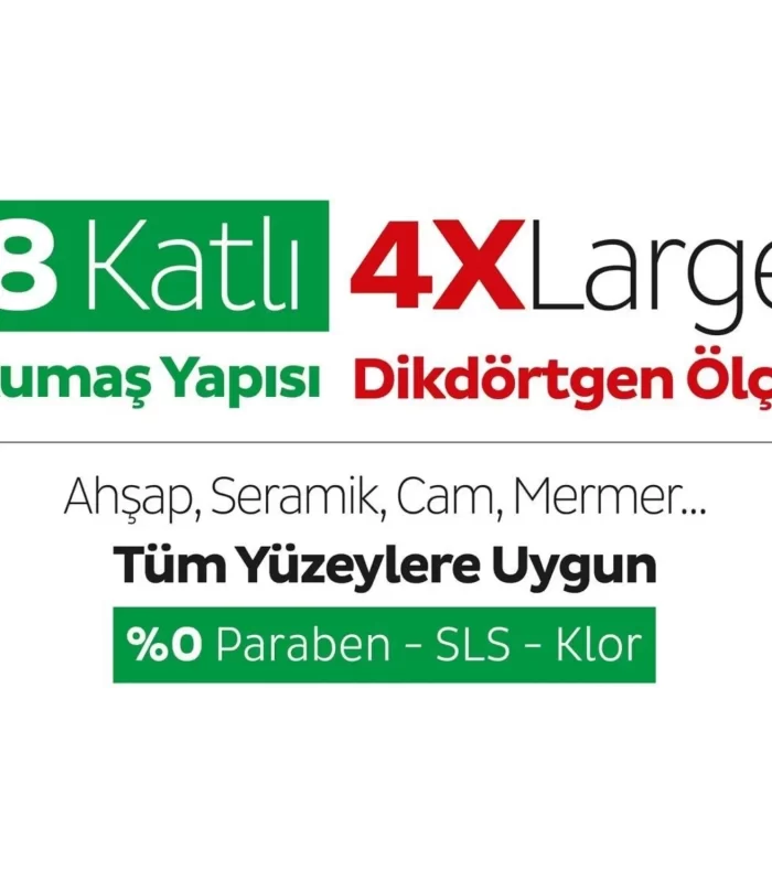 Sleepy Yer Temizlik Havlusu Mop Uyumlu 50 Adet Beyaz Sabun