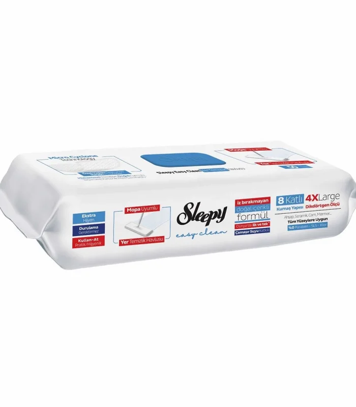 Sleepy Yer Temizlik Havlusu Mop Uyumlu 50 Adet Çamaşır Suyu