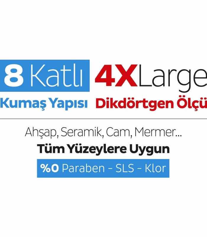Sleepy Yer Temizlik Havlusu Mop Uyumlu 50 Adet Çamaşır Suyu