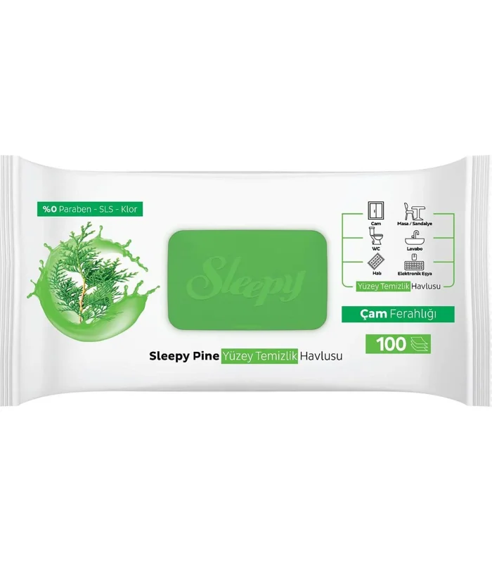 Sleepy Yüzey Temizlik Havlusu 100 Adet Çam Özlü