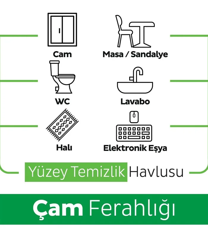 Sleepy Yüzey Temizlik Havlusu 100 Adet Çam Özlü