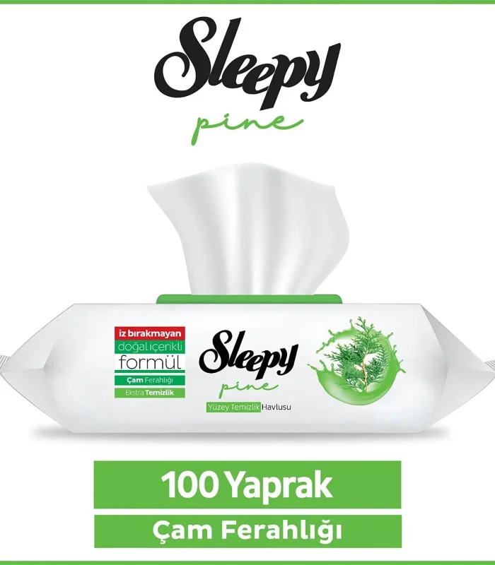 Sleepy Yüzey Temizlik Havlusu 100 Adet Çam Özlü