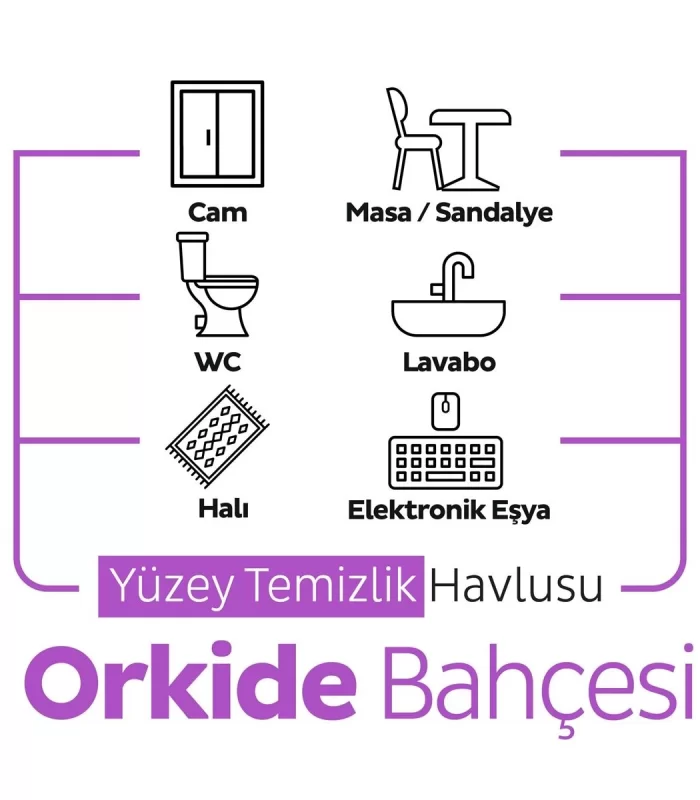 Sleepy Yüzey Temizlik Havlusu 100 Adet Orkide