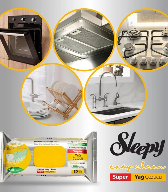 Sleepy Yüzey Temizlik Havlusu 30 Adet Yağ Çözücü