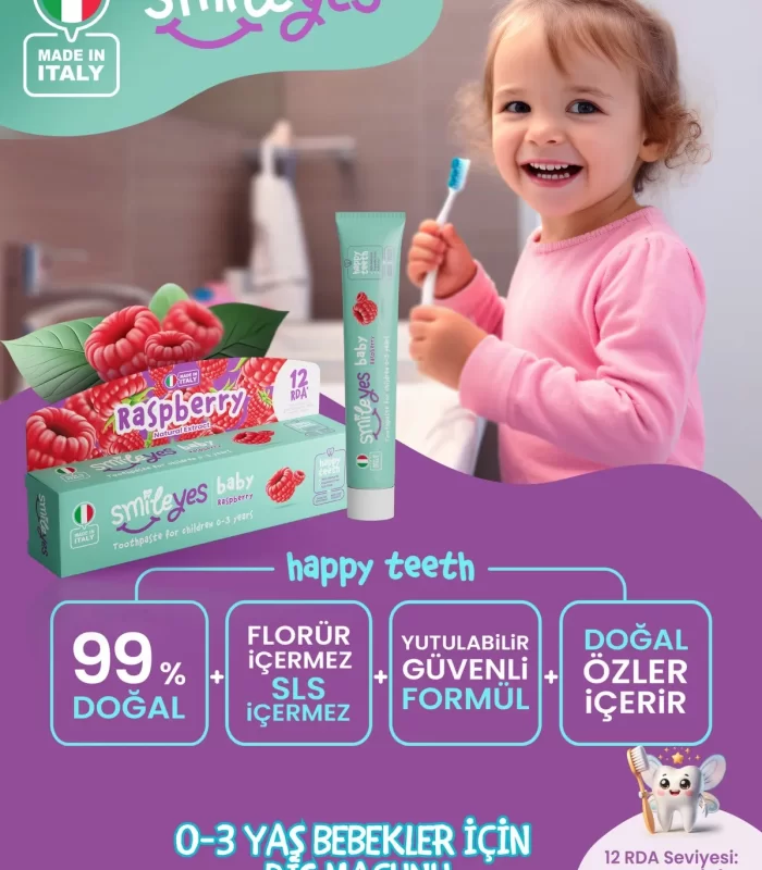 Smileyes Baby Diş Macunu 0-3 Yaş 30 Ml Raspberry