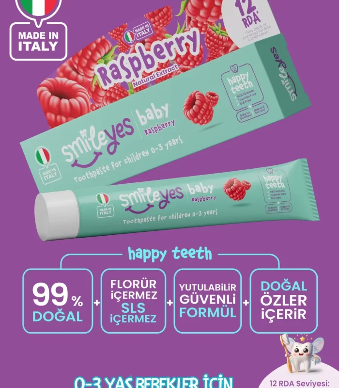 Smileyes Baby Diş Macunu 0-3 Yaş 30 Ml Raspberry