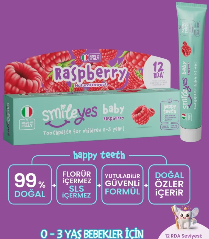 Smileyes Baby Diş Macunu 0-3 Yaş 30 Ml Raspberry