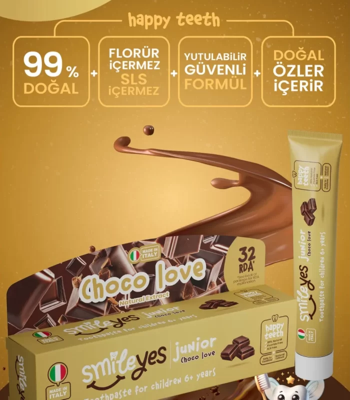Smileyes Junior Diş Macunu 6+ Yaş 50 Ml Choco Love