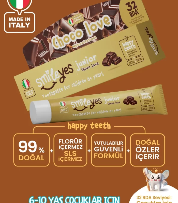 Smileyes Junior Diş Macunu 6+ Yaş 50 Ml Choco Love