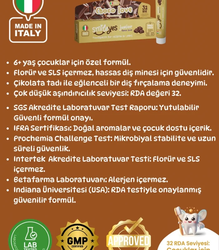 Smileyes Junior Diş Macunu 6+ Yaş 50 Ml Choco Love