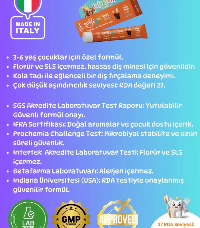 Smileyes Kids Diş Macunu 3-6 Yaş 50 Ml Cola Jelly