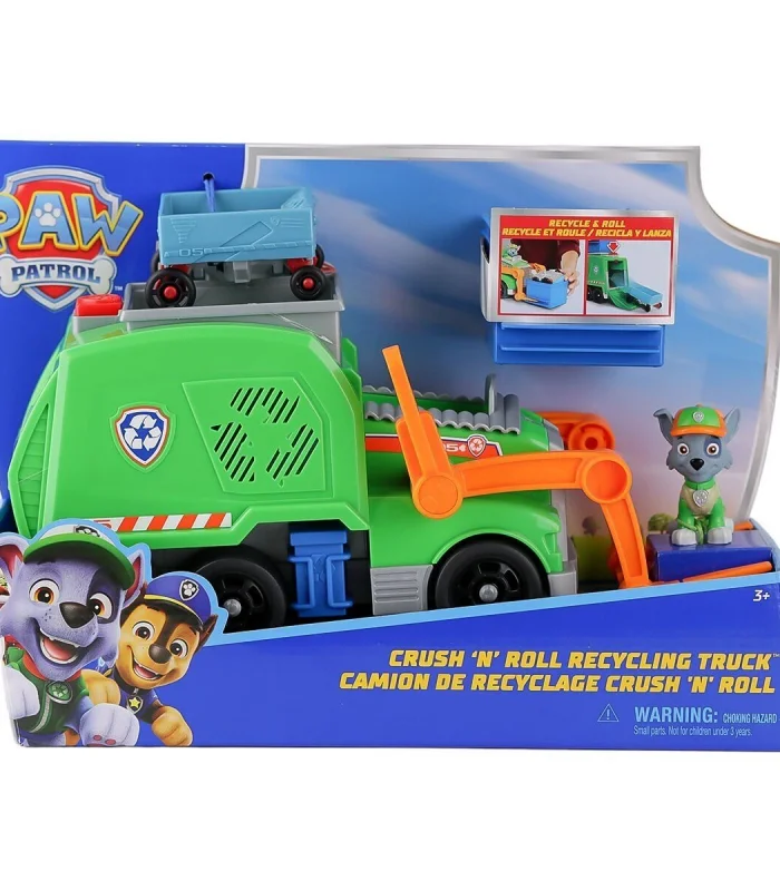 SPM-6071248 PaW Patrol  Rocky ile Crush N Roll Geri Dönüşüm Kamyonu