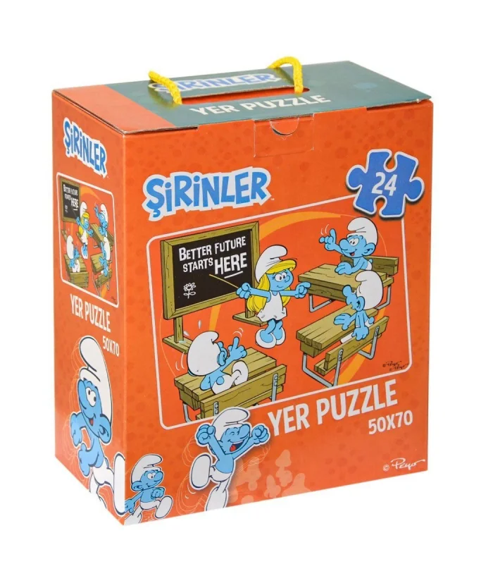 SRN7728 Şirinler Yer Puzzle - Laço Kids