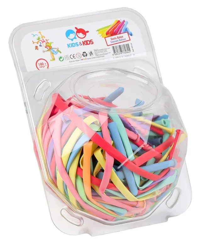 SRT-130 Sosis Balon Karışık Renk 100lü