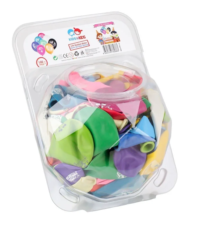 STR-122 KİDS KİDS İYİKİ DOĞDUN BALON 100LÜ KOLİ 36 PK