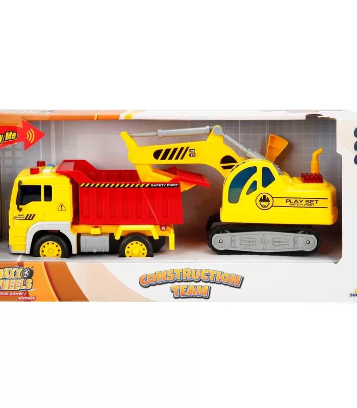 Sunman 1:20 Maxx Wheels Sesli Ve Işıklı İnşaat Oyun Seti