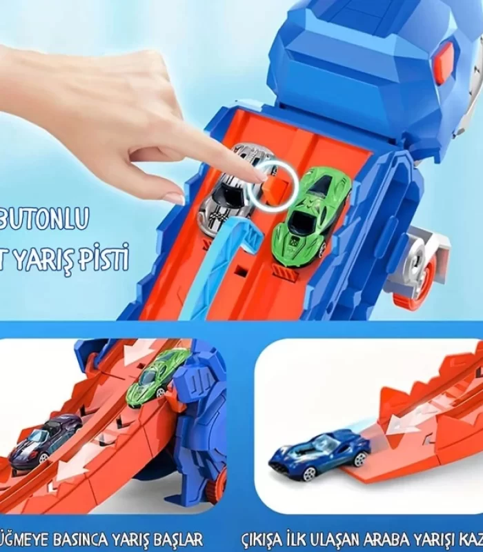 Sunman 3in1 Maxx Wheels Dönüşebilen Dinozor Yarış Kamyonu Oyun Seti