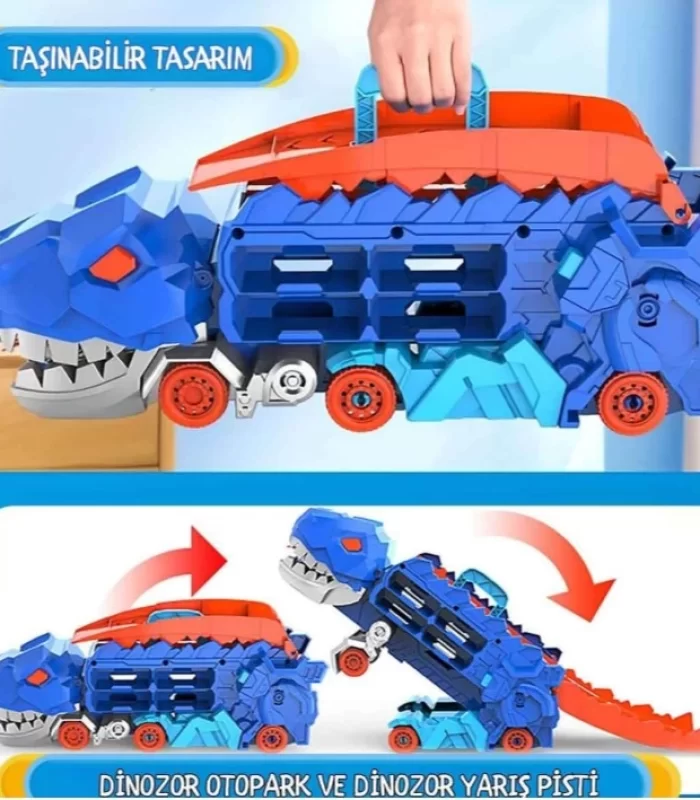 Sunman 3in1 Maxx Wheels Dönüşebilen Dinozor Yarış Kamyonu Oyun Seti