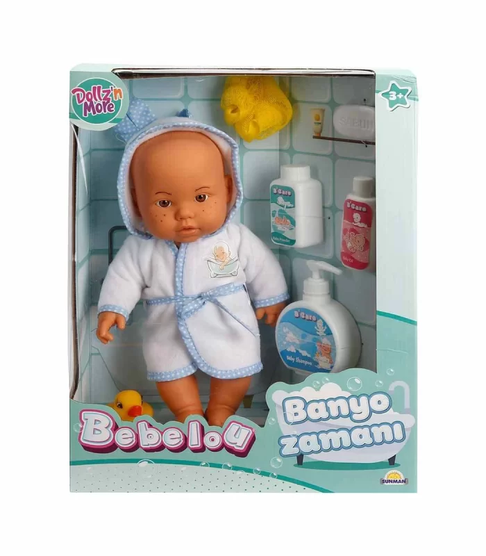Sunman Bebelou Banyo Zamanı Bebek Seti 35 Cm