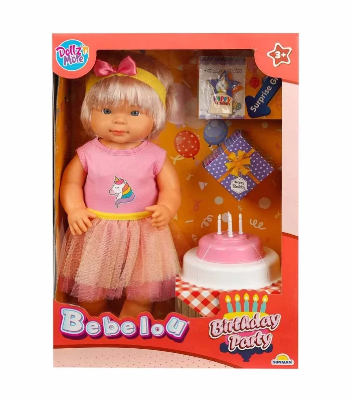Sunman Bebelou Doğum Günü Bebeği 40 Cm